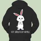 Unisex Satirical Rabbit Hoodie with Back Print | Streetwear