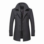 Wool Scarf Collar Heavy Coat