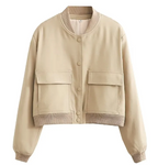Loose Casual Bomber Jacket for Woman