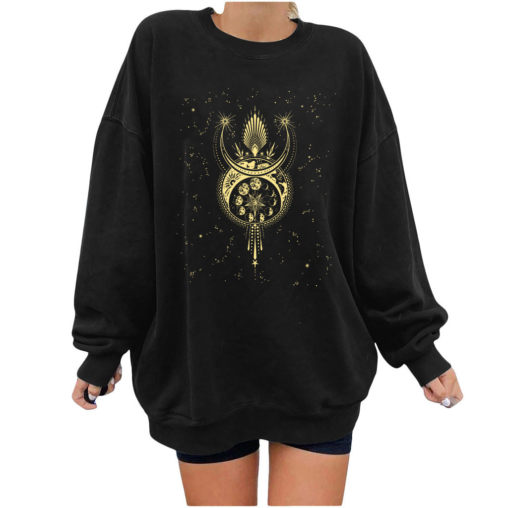 Five Pointed Star Pattern Women's Sweater