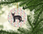 Devon Rex Cat Christmas Ceramic Ornament