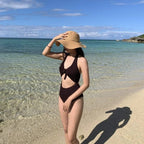 2024 Women's Sexy Halter One-Piece Swimsuit in Multi-Color