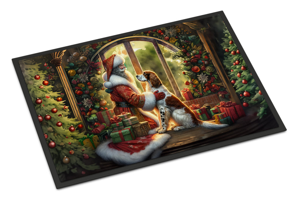 English Setter and Santa Claus Doormat