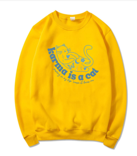 Retro Crew Neck Sports Sweater for Women