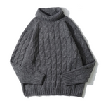 Yidao Vintage Loose Turtleneck Casual Winter Sweater