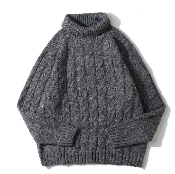 Yidao Vintage Loose Turtleneck Casual Winter Sweater