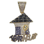Cute Cartoon Christmas House Pendant Necklace