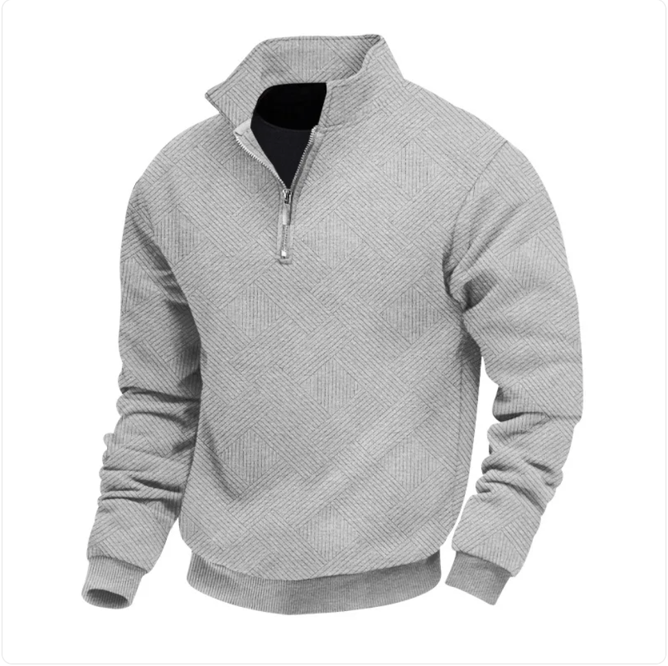 Men's Loose-Fit Zip-Up Pullover