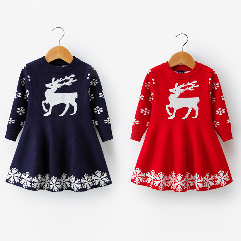 Long Sleeve Christmas Princess Dress