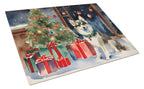 Alaskan Klee Kai Cozy Christmas Glass Cutting Board