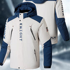 Men's Thick Cotton Color Block Jacket & Pants Set