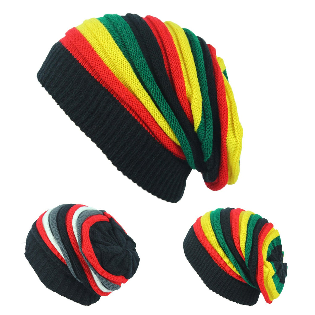 Colorful Striped Wool Hat for Outdoor Fashion | Embroidered Cap