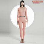 Women's Thermal Underwear Set - Long-Sleeved Fleece Trousers