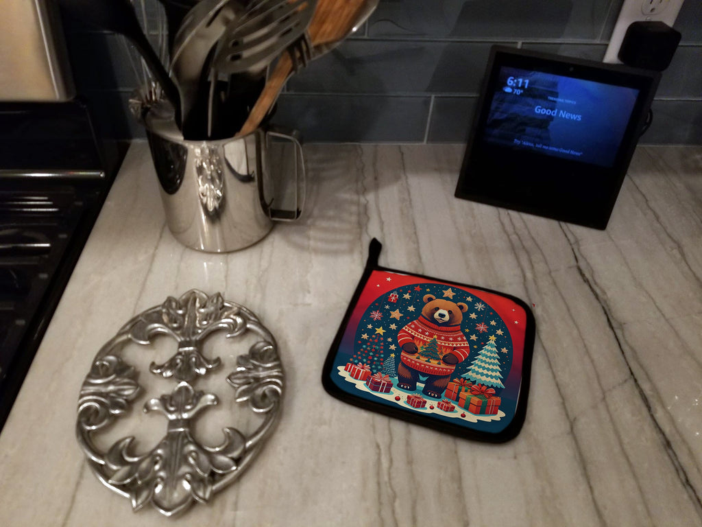 Bear Christmas Pair of Pot Holders