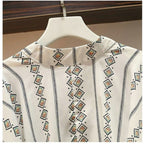 Korean Retro Summer Suit with Shawl Cardigan (Two-Piece)