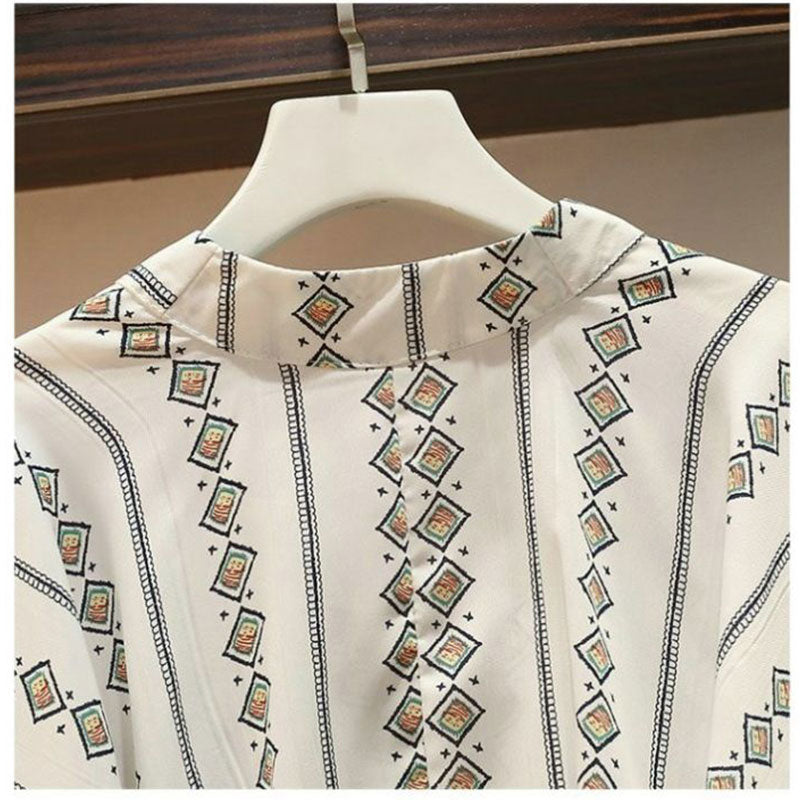 Korean Retro Summer Suit with Shawl Cardigan (Two-Piece)