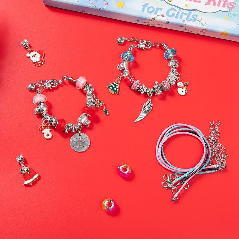DIY Bracelet Set with Santa Claus and Elk Bells