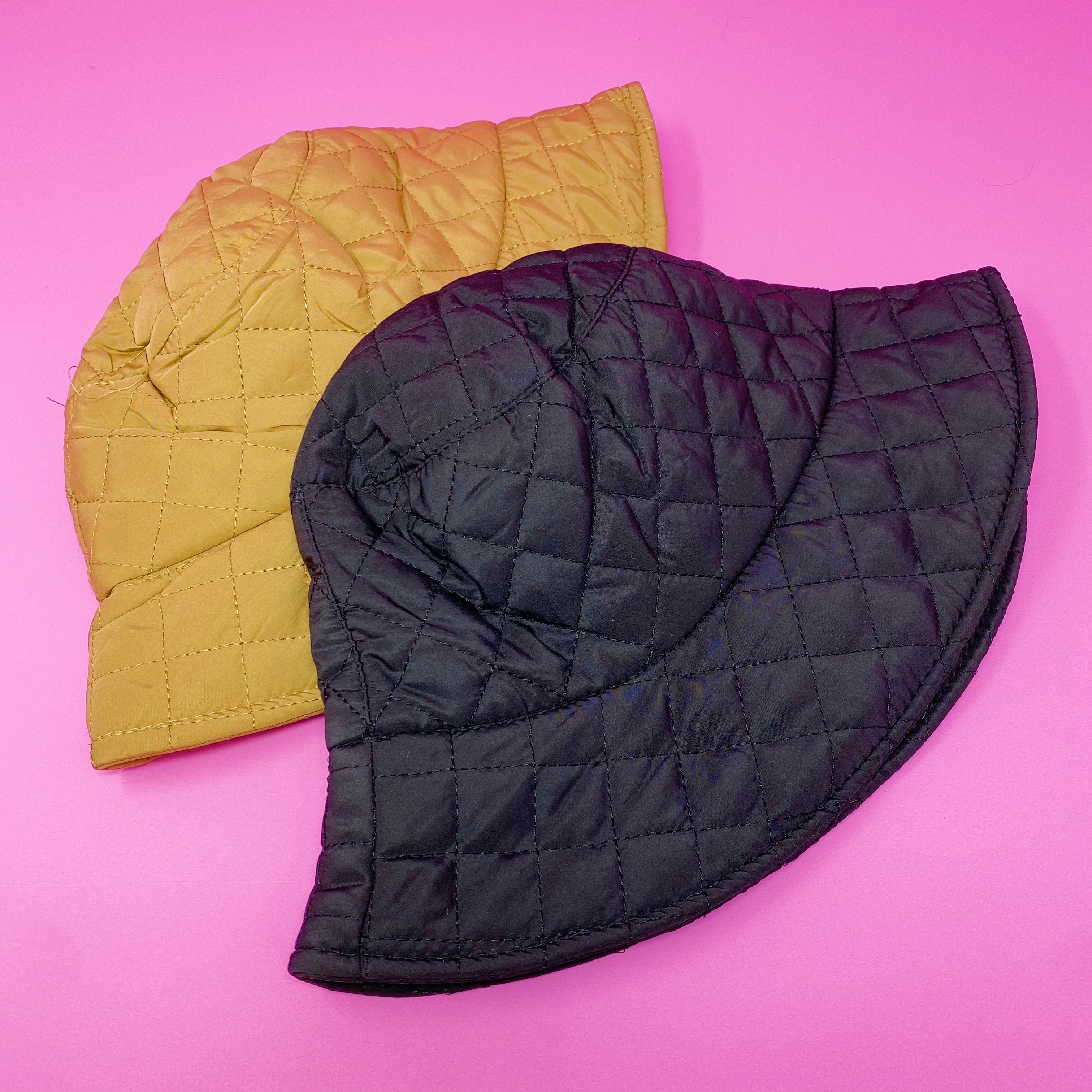 Fall In London Quilted Bucket Hat | Embroidered Cap