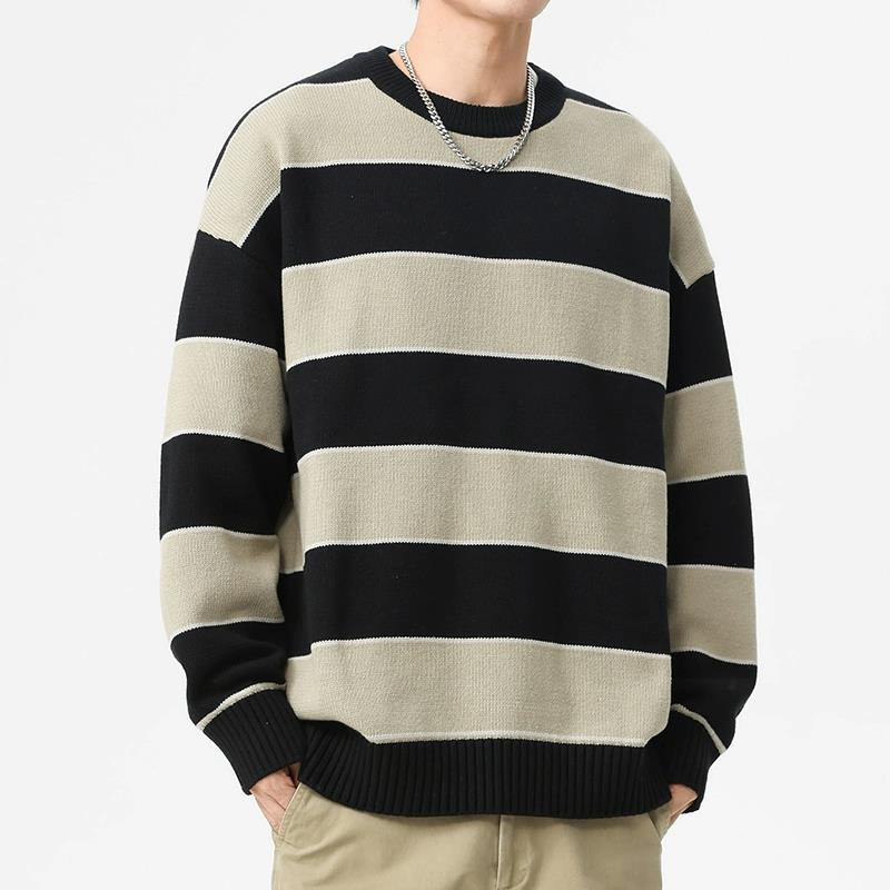 Men's Casual Crew Neck Sweater - Loose Fashion Fit