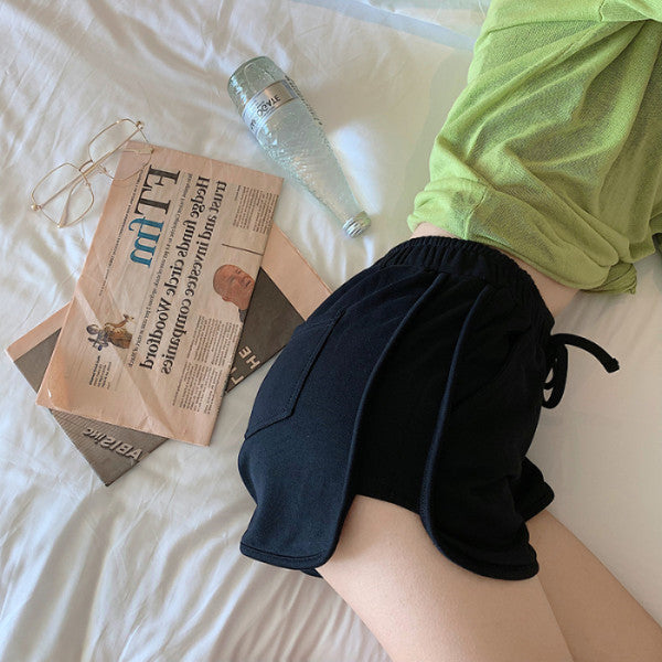 Women's High-Waisted Cotton Athletic Shorts