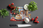 Cavalier Spaniel Christmas Cookies Glass Cutting Board