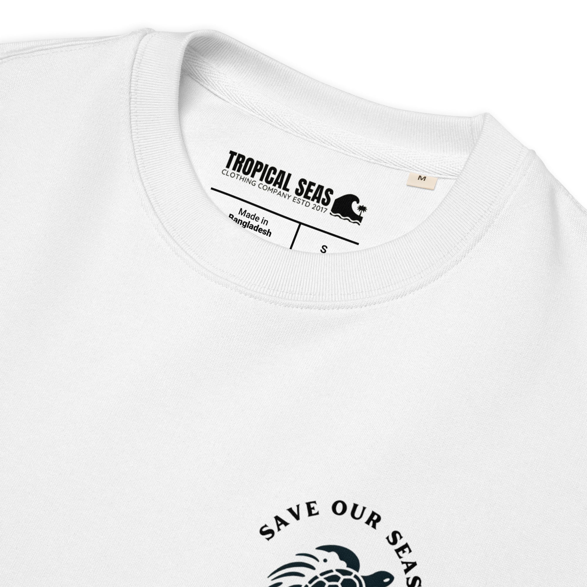Save Our Seas Eco Sea Turtle Sweatshirt – 100% Organic Cotton Unisex Sweatshirt | Streetwear