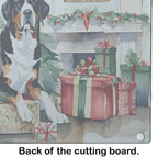 Greater Swiss Mountain Dog Cozy Christmas Glass Cutting Board