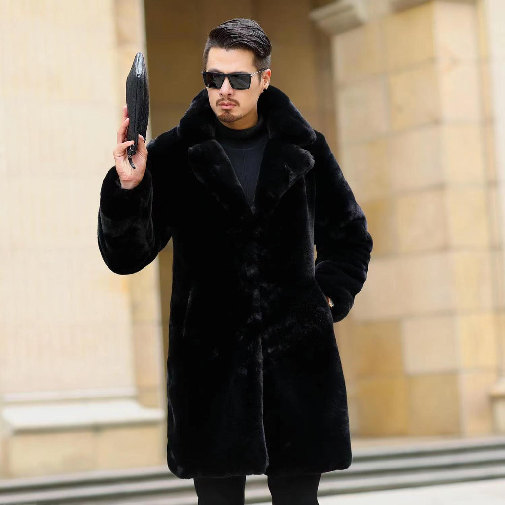 Warm Haining Mink Fur Long Coat