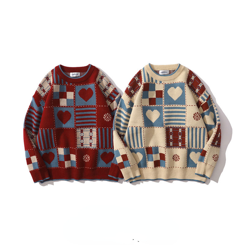 Niche Couple American Retro Loose Long-sleeve Sweater