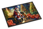 Bullmastiff and Santa Claus Doormat