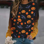 Women's Halloween Graphic Raglan Sleeve Sweater