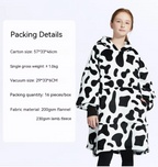 CozyHood™ Flannel Hooded Lazy Blanket – Plus-Size Cashmere Hoodie for Children | Streetwear