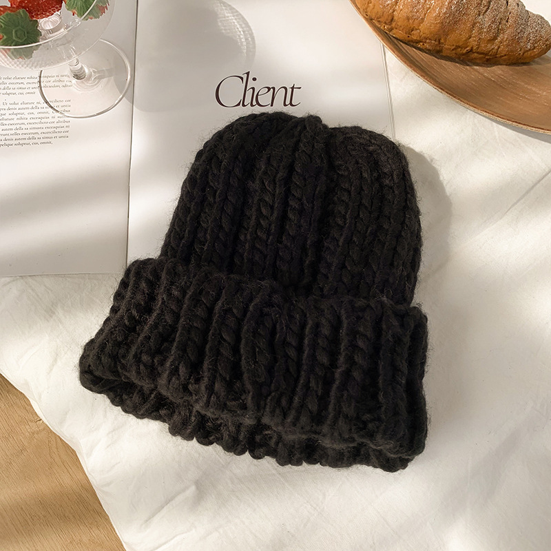 Cute Thickened Wool Hat in Sweet Candy Colors for Women | Embroidered Cap