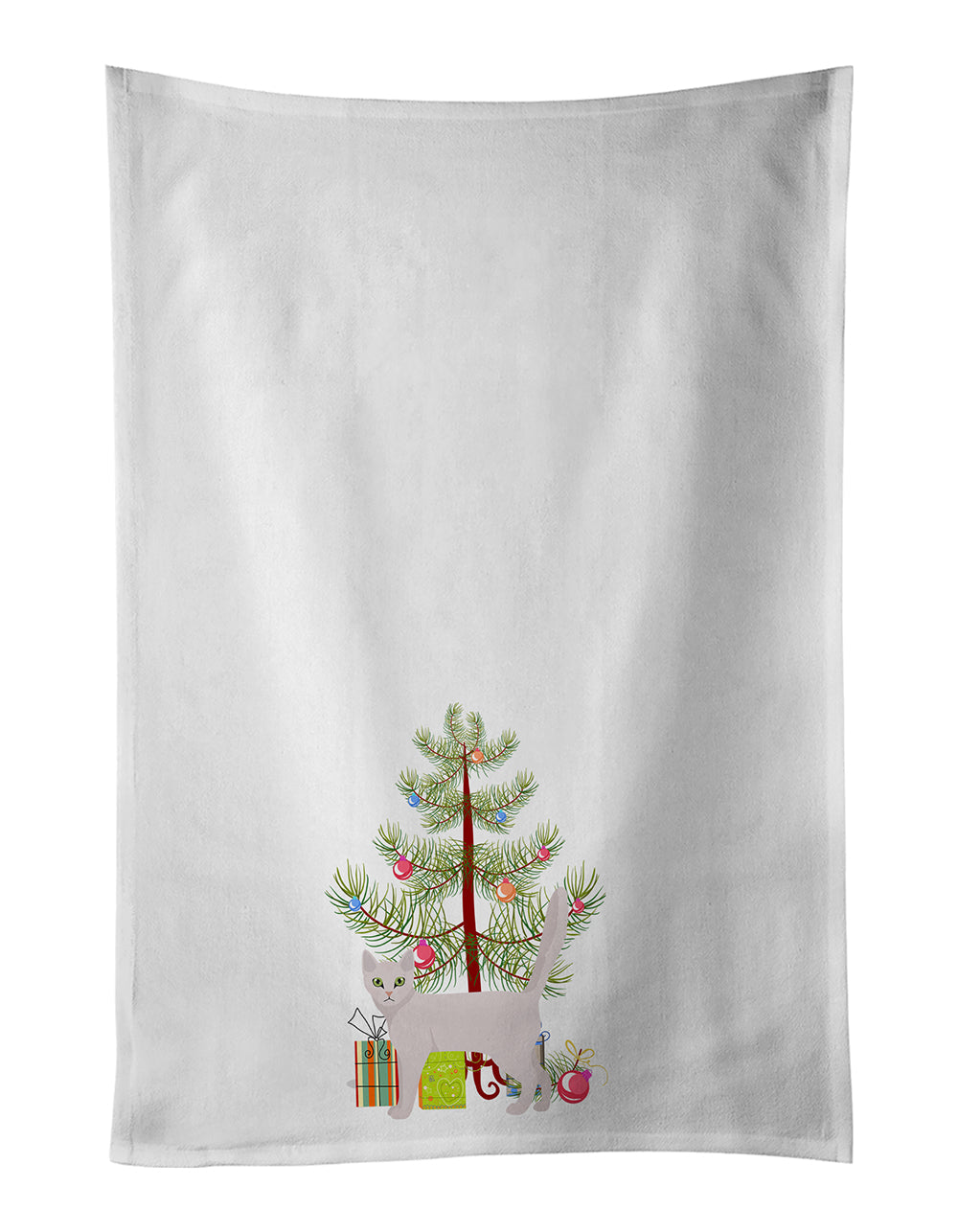 Burmilla Cat Christmas Kitchen Towel Set of 2