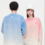 Gradient Love Print Sweater for Men