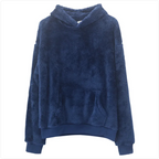 Men's Velvet Hooded Sweatshirt - Plush & Reversible with Pockets | Streetwear