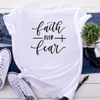 Faith Over Fear Loose Fit Short Sleeve T-Shirt | Faith Streetwear