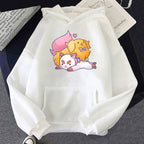 Cute Cartoon Puppy and Cat Printed Sweater