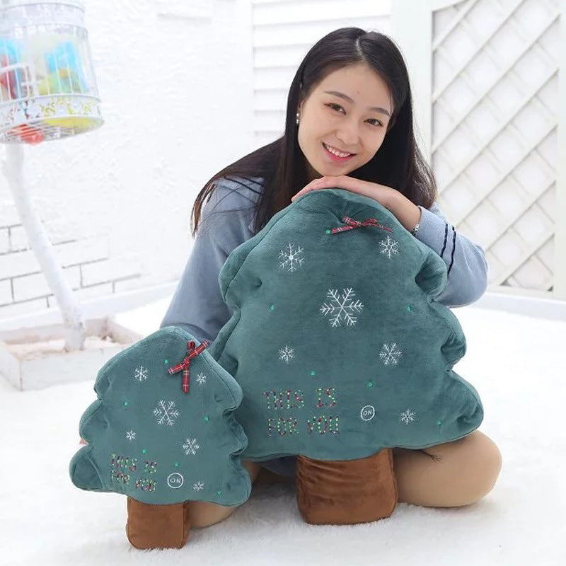 Plush Toy, Glowing Christmas Tree, Throw Pillow