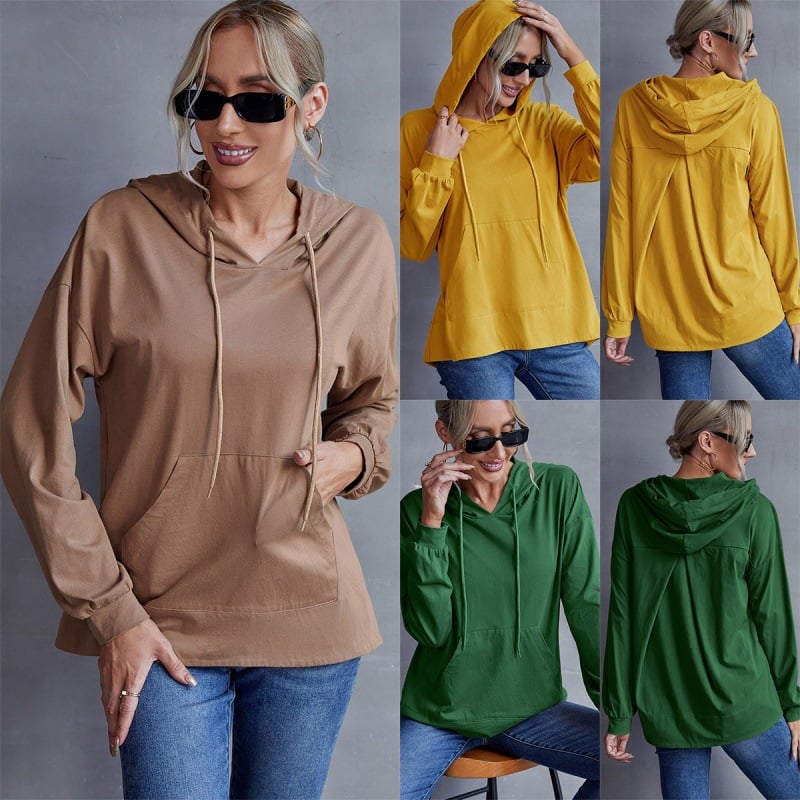 Plus Size Hooded Sweatshirt with Tap Pockets | Streetwear