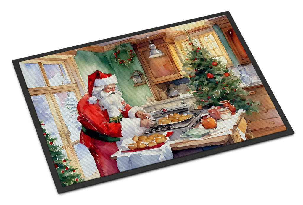 Cookies with Santa Claus Father Christmas Doormat