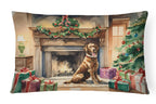 Chesapeake Bay Retriever Cozy Christmas Throw Pillow