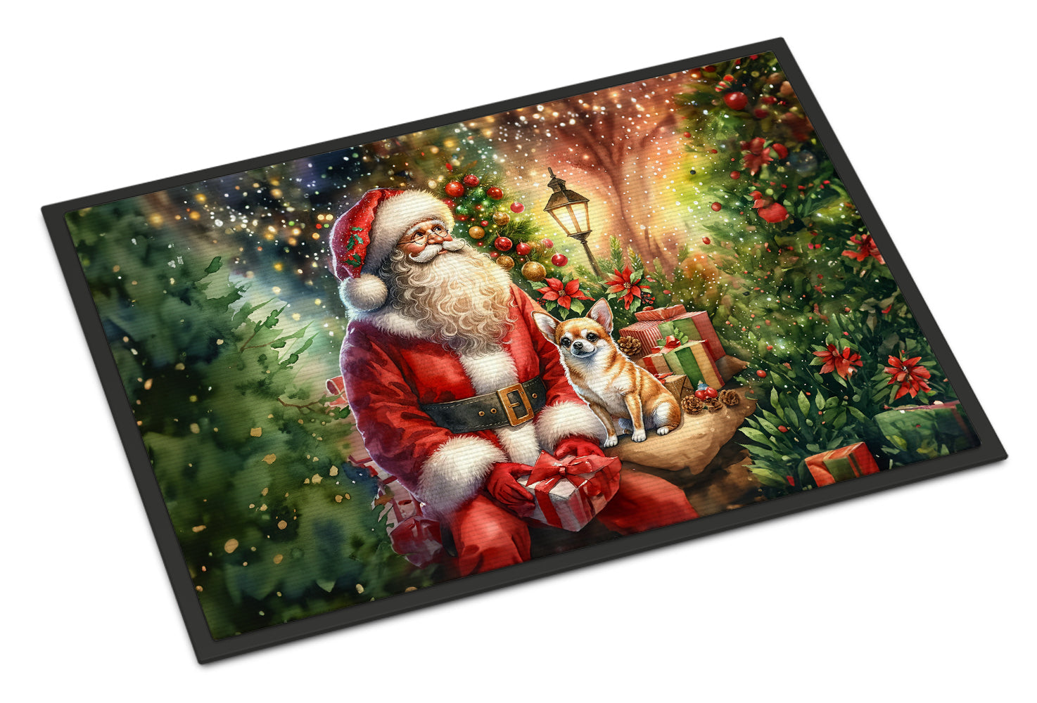 Chihuahua and Santa Claus Doormat