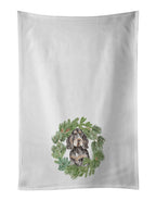 Cocker Spaniel Black Tan Christmas Wreath Kitchen Towel Set of 2