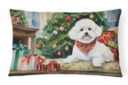 Bichon Frise Cozy Christmas Throw Pillow