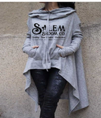 Irregular Hooded Sweater for Autumn and Winter Plus Size