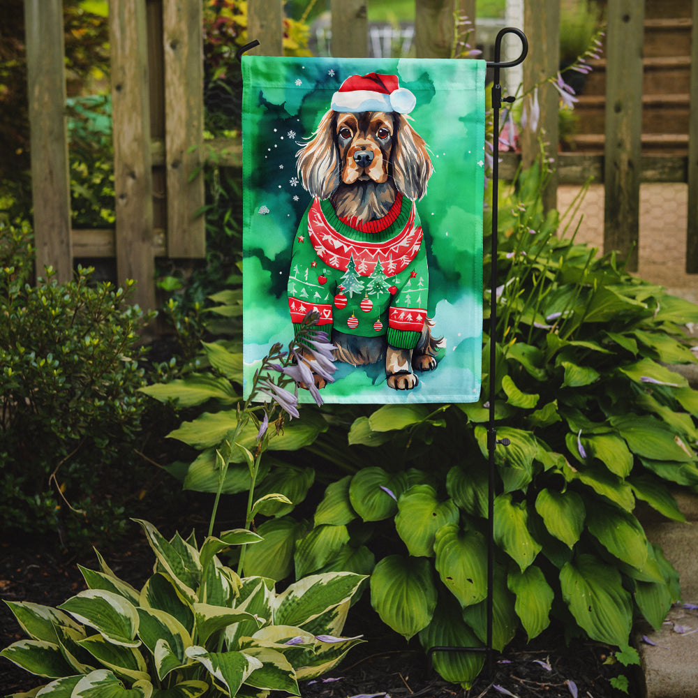 Sussex Spaniel Christmas Garden Flag