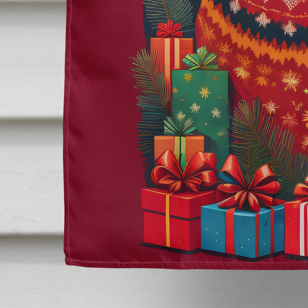 Greyhound Holiday Christmas House Flag