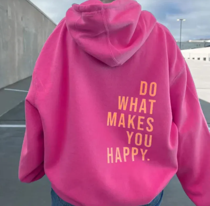 Happy Print Sport Hoodie | Streetwear