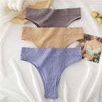 High Waisted Women's Seamless Thongs in 9 Colors